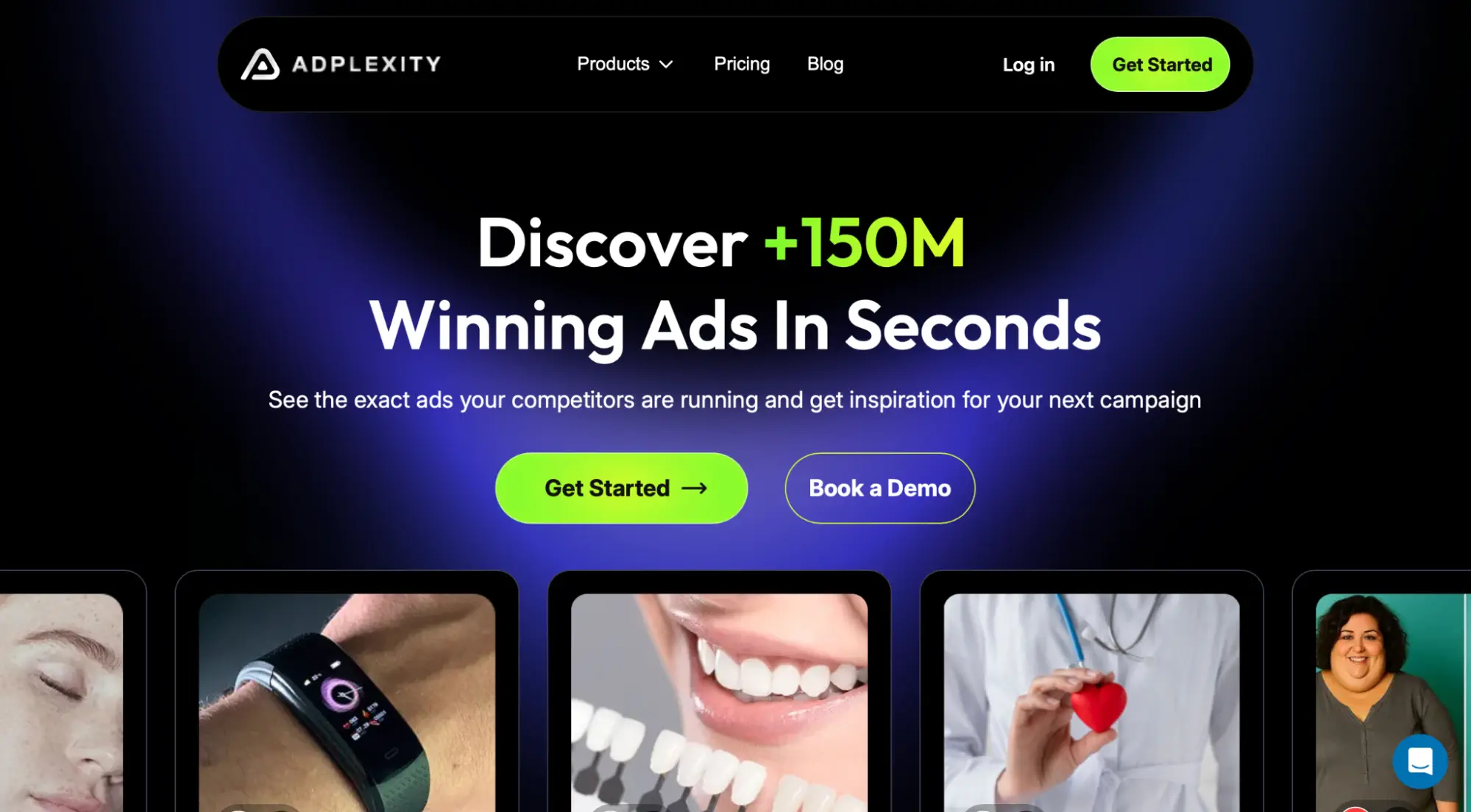 Главная страница AdPlexity