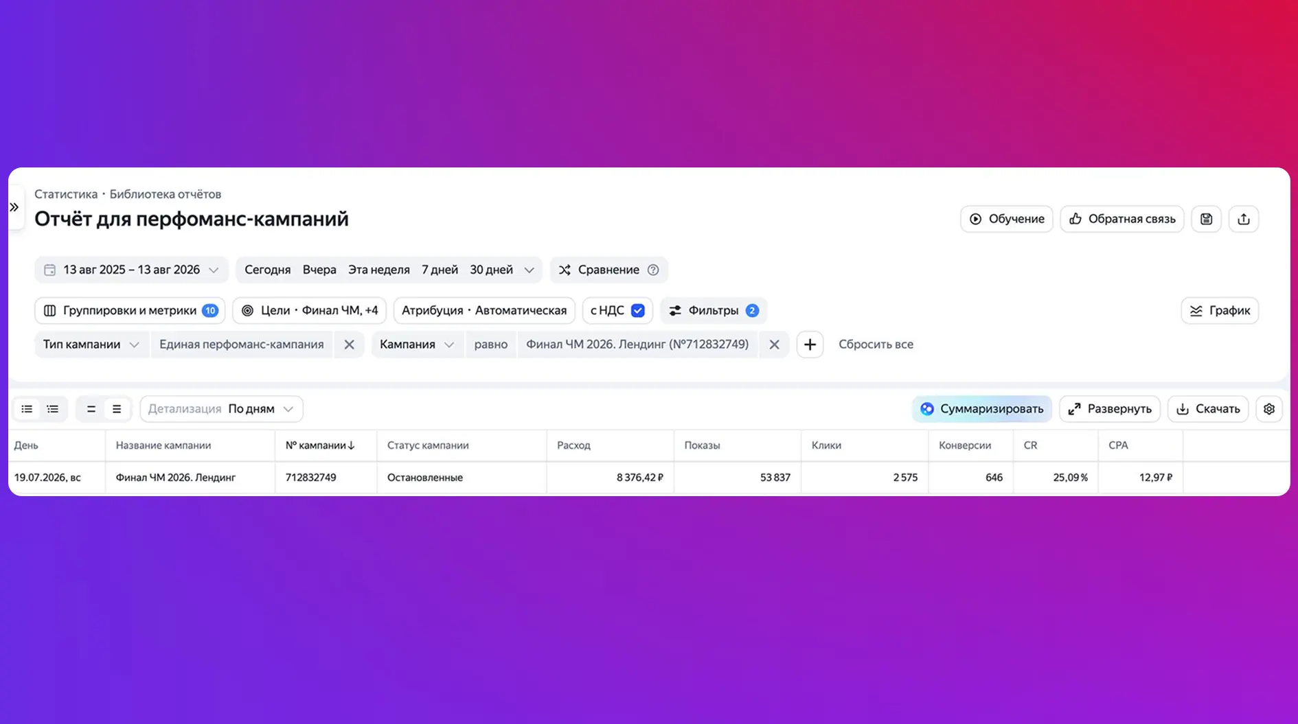 Залили трафик на беттинг под финал ЧМ-2026: сколько потратили, что заработали и какие ошибки нашли