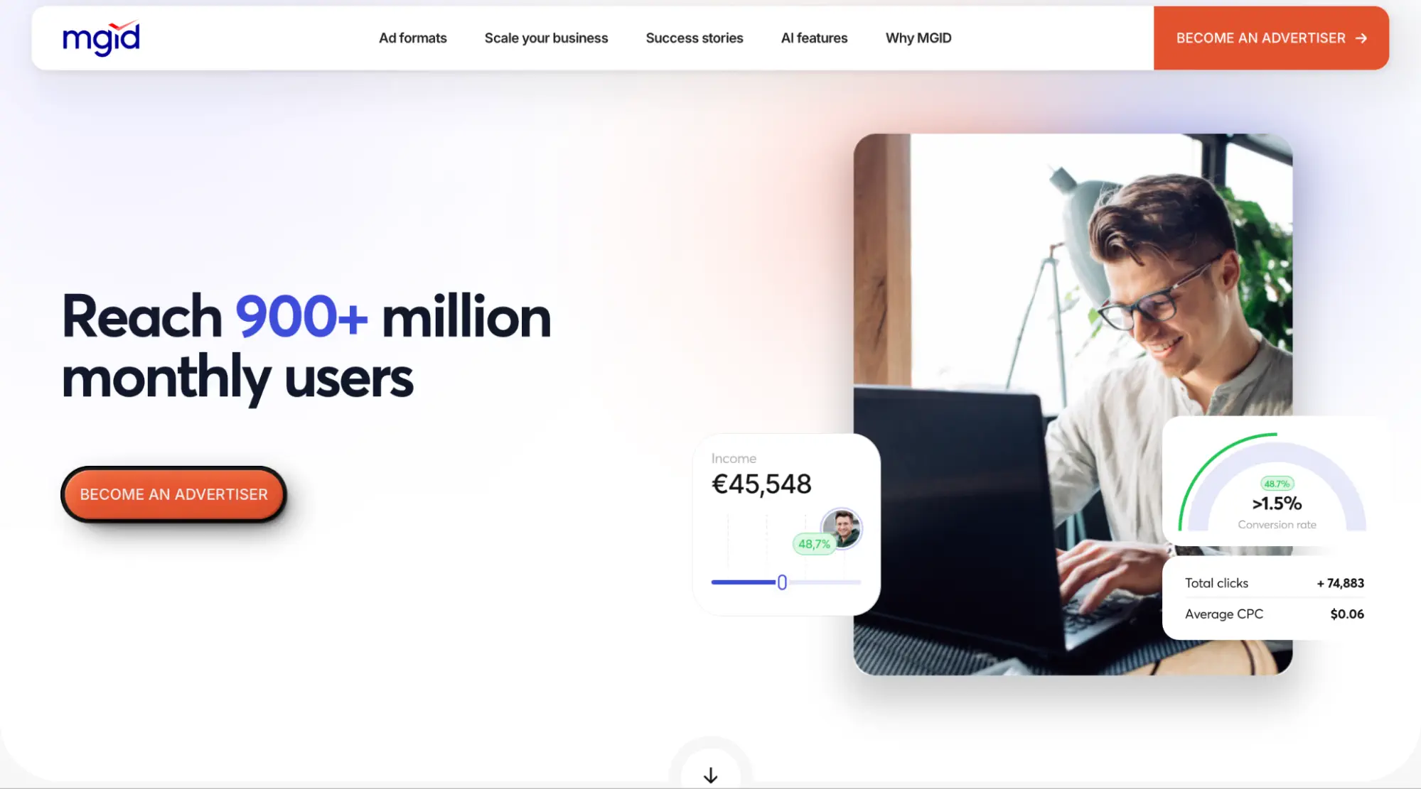 Главная страница MGID