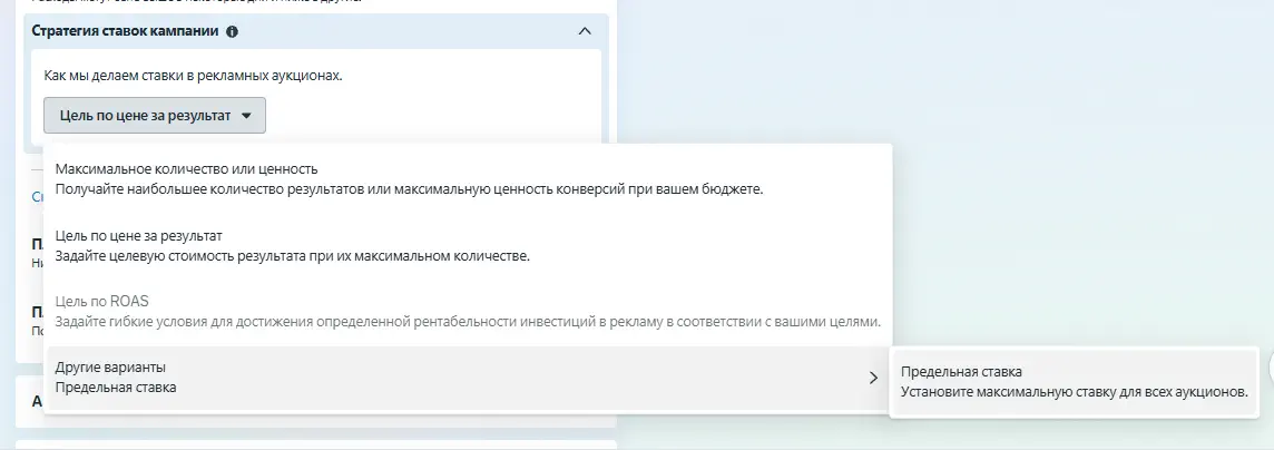 «Предельная ставка» (Bid Cap)